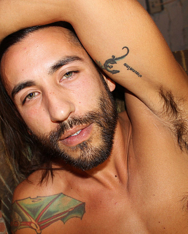 Tatted Long Haired Stud With Tats